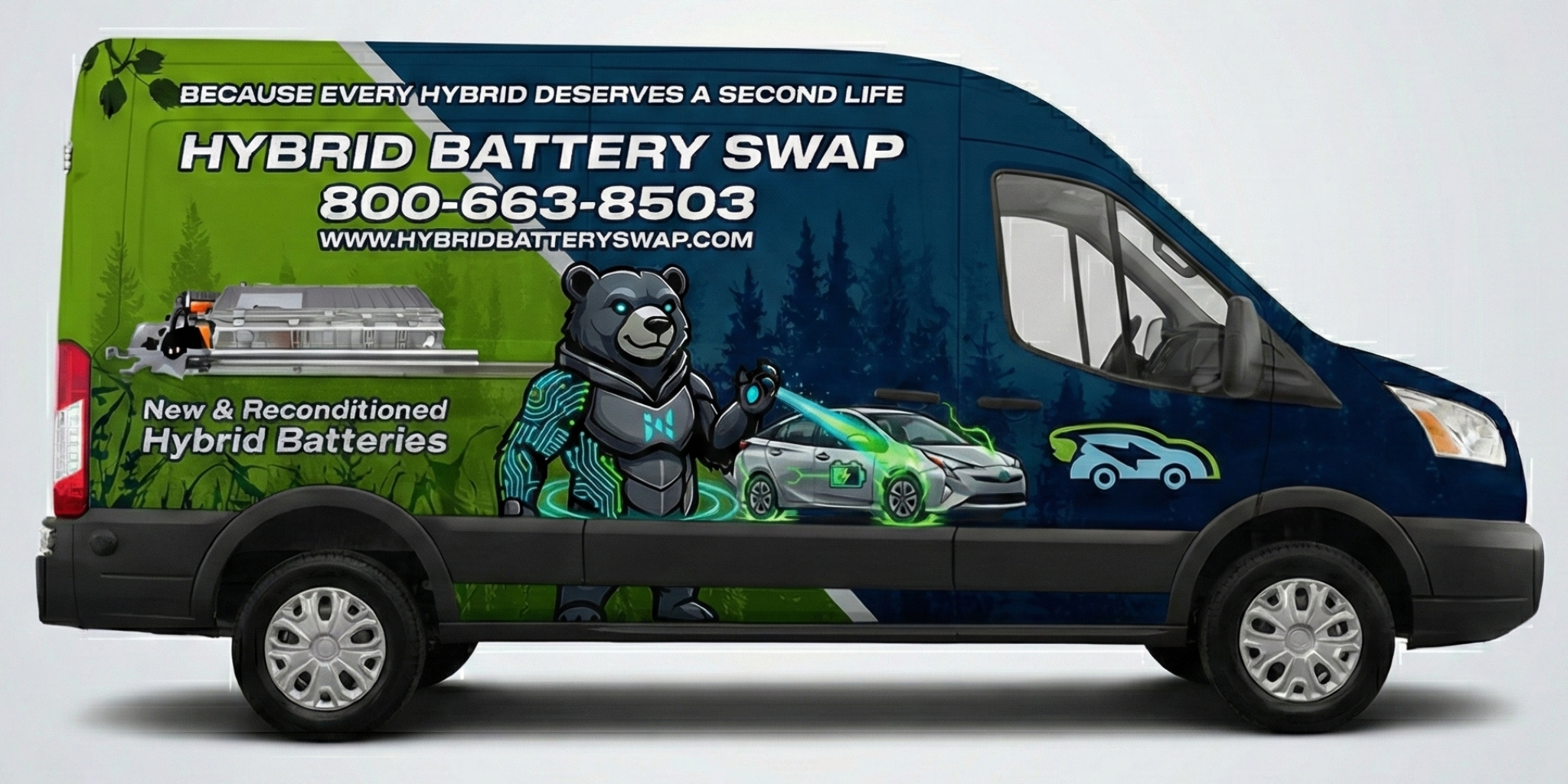 Hybrid Battery Swap mobile installation van